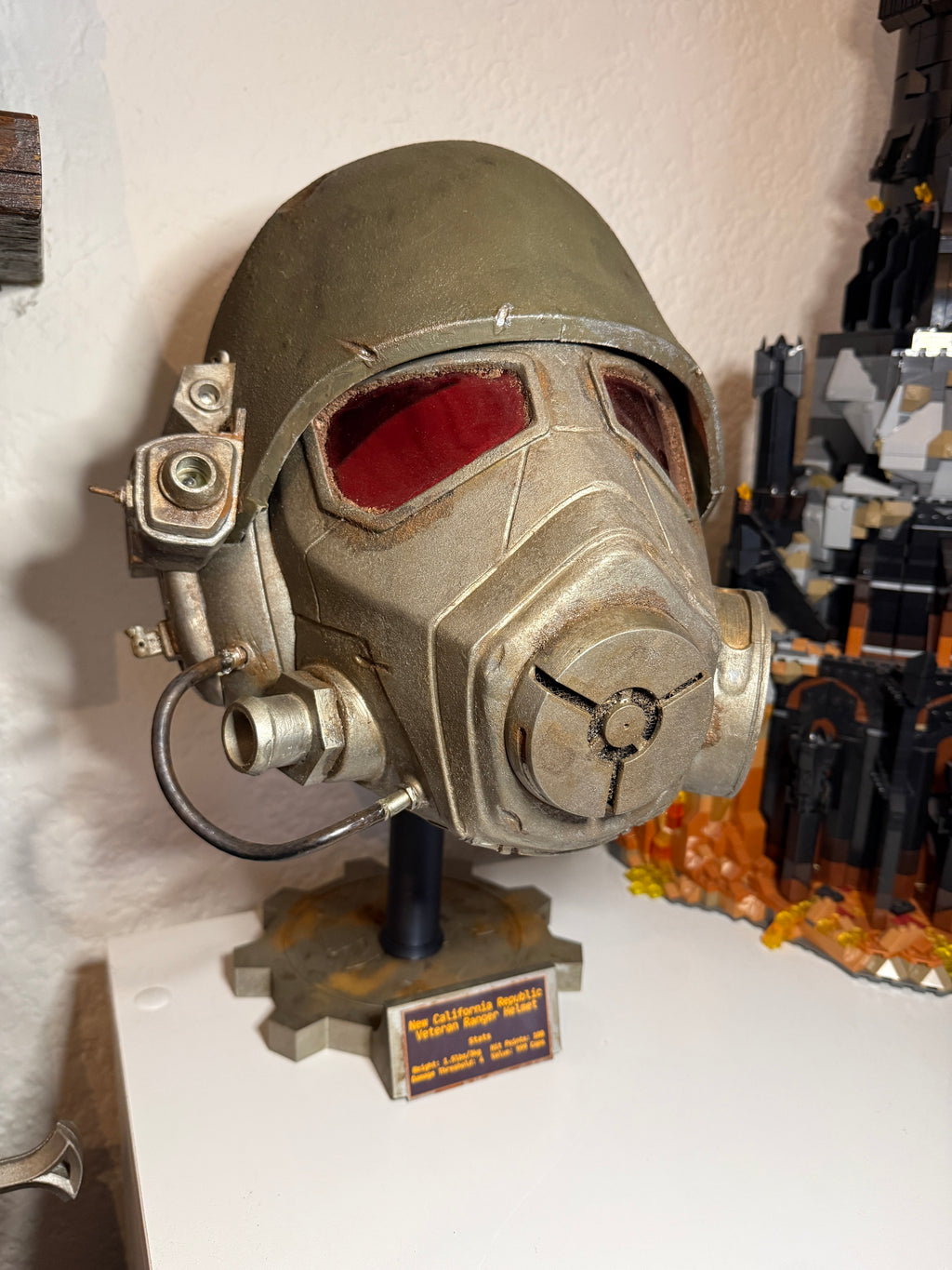 Fallout Style NCR Helmet Display Stand