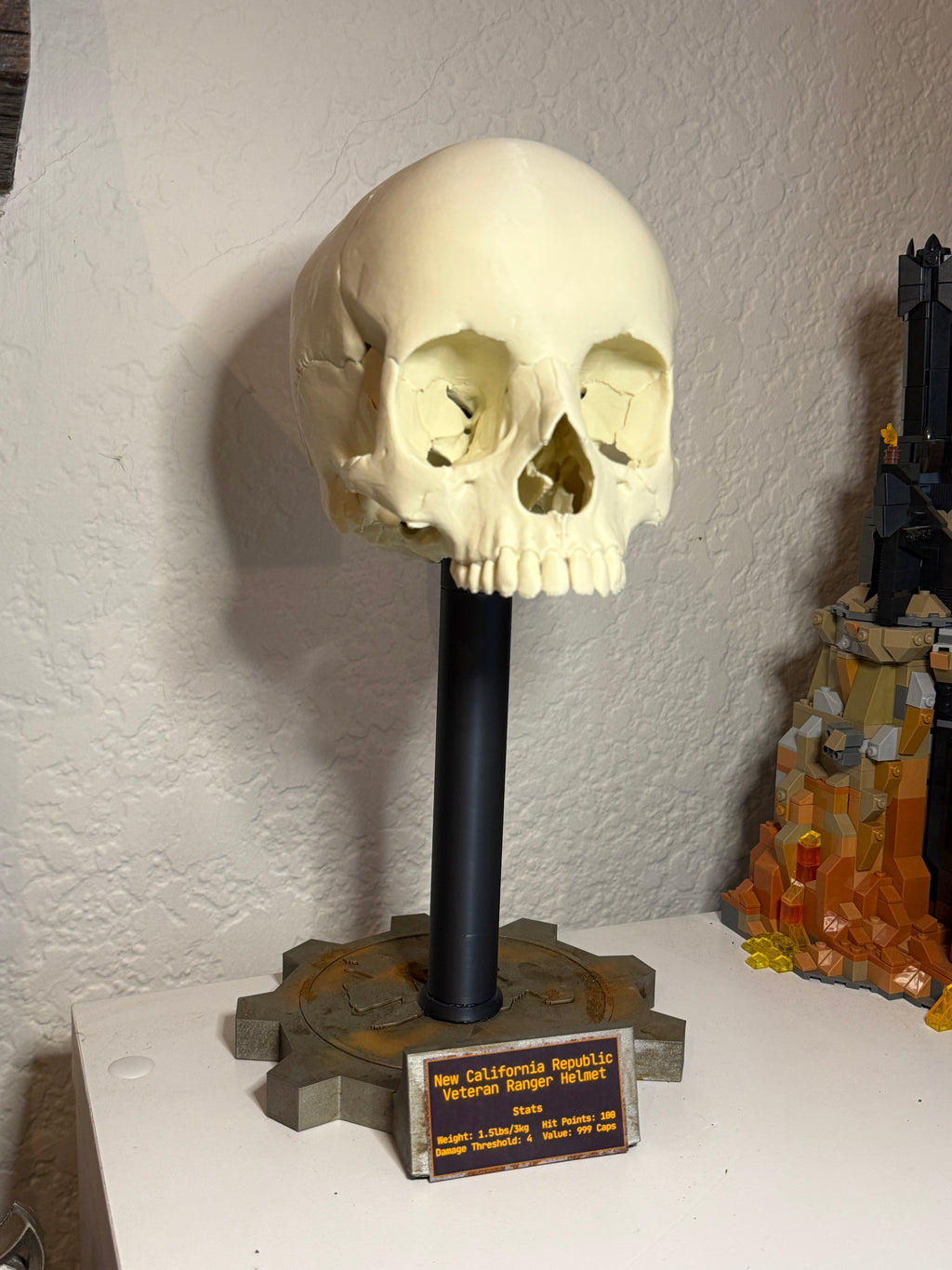 Fallout Style NCR Helmet Display Stand