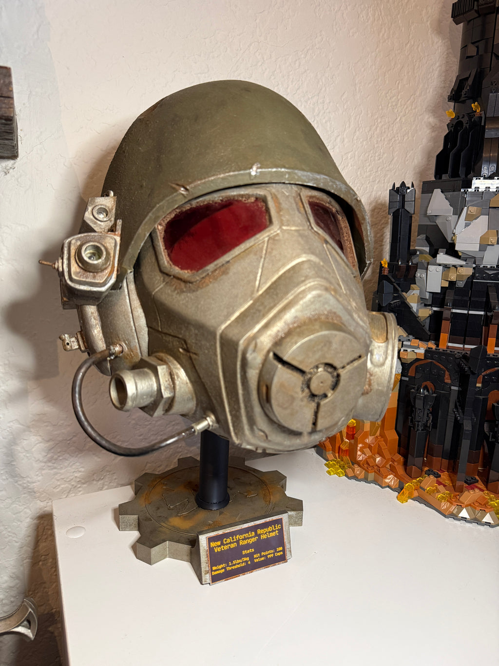 Fallout Style NCR Helmet Display Stand