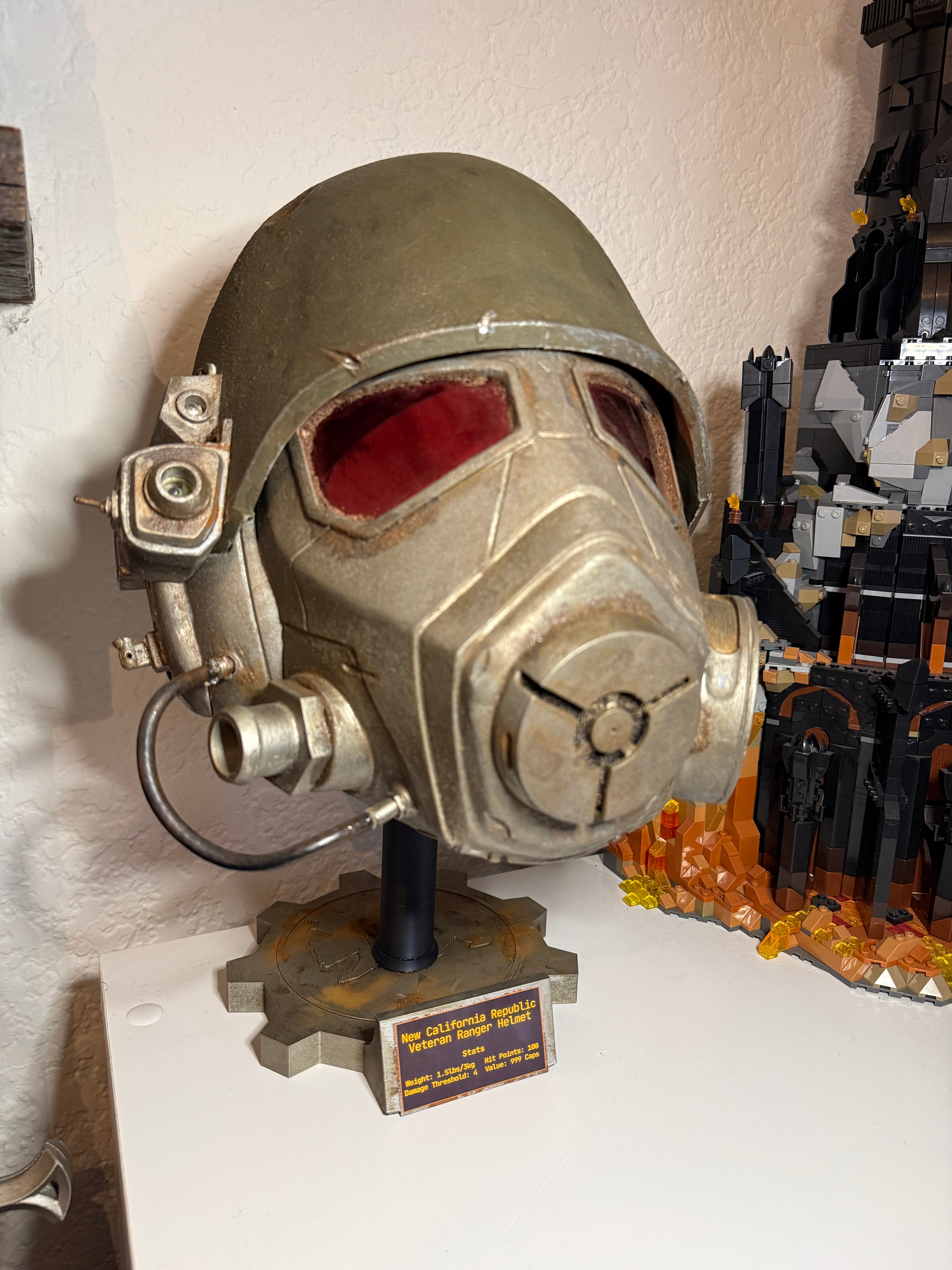 Fallout Style NCR Helmet Display Stand