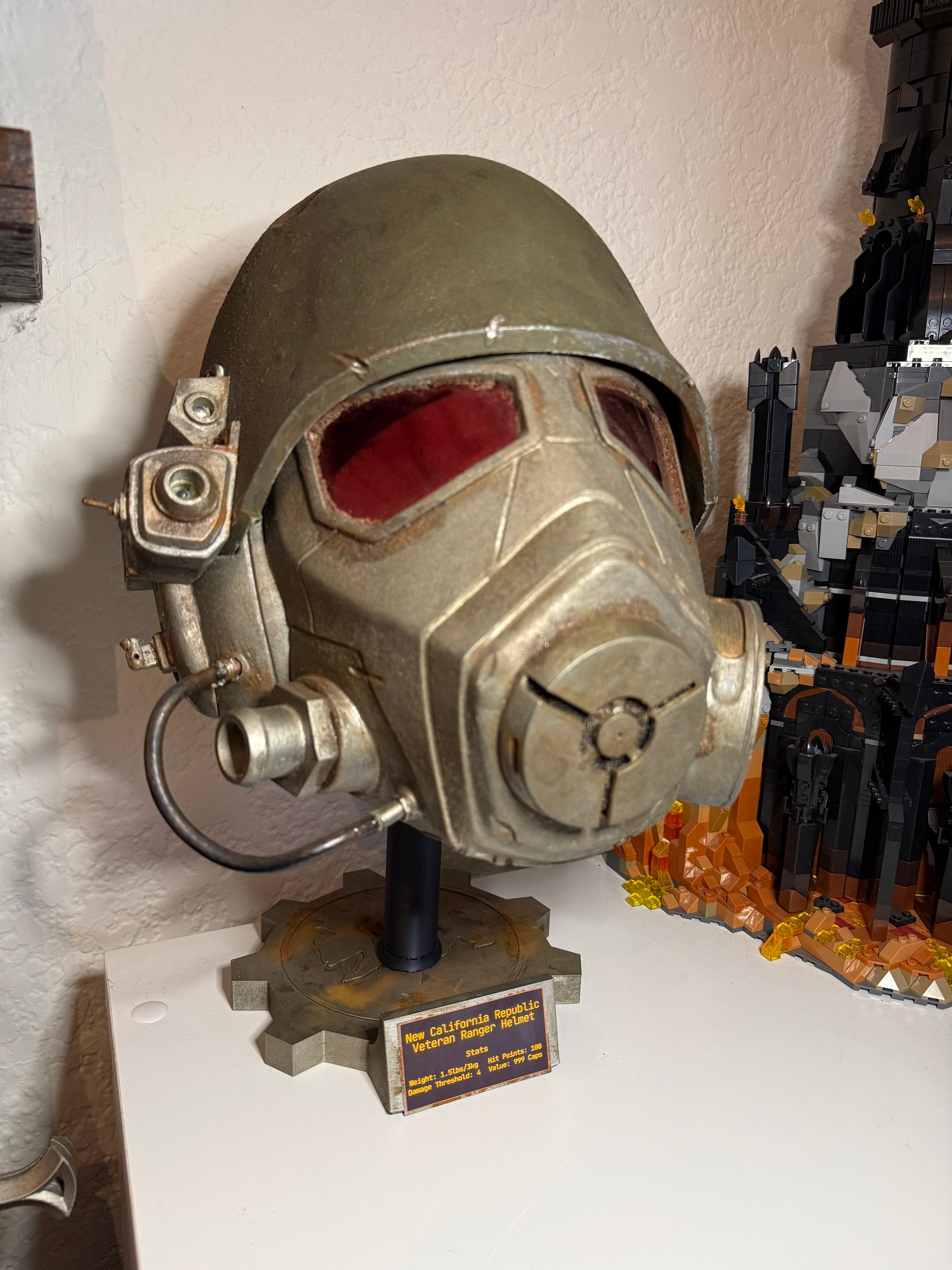 Fallout Style NCR Helmet Display Stand