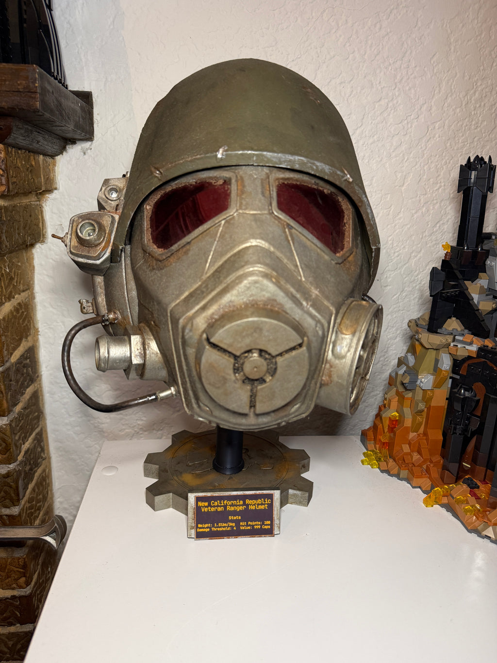 Fallout Style NCR Helmet Display Stand