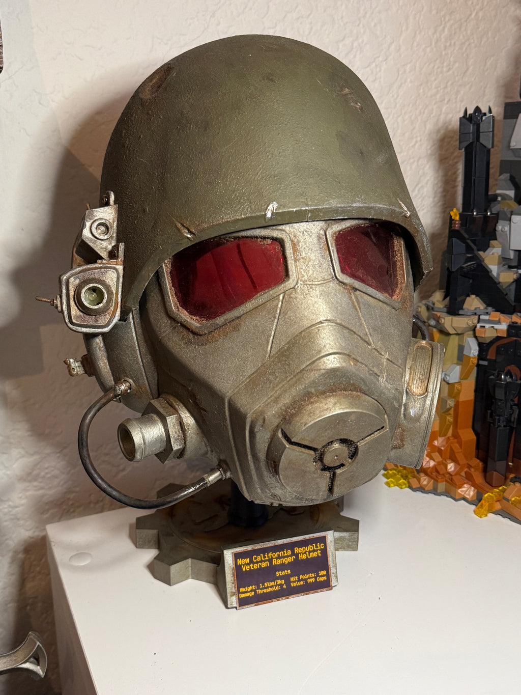 Fallout Style NCR Helmet Display Stand