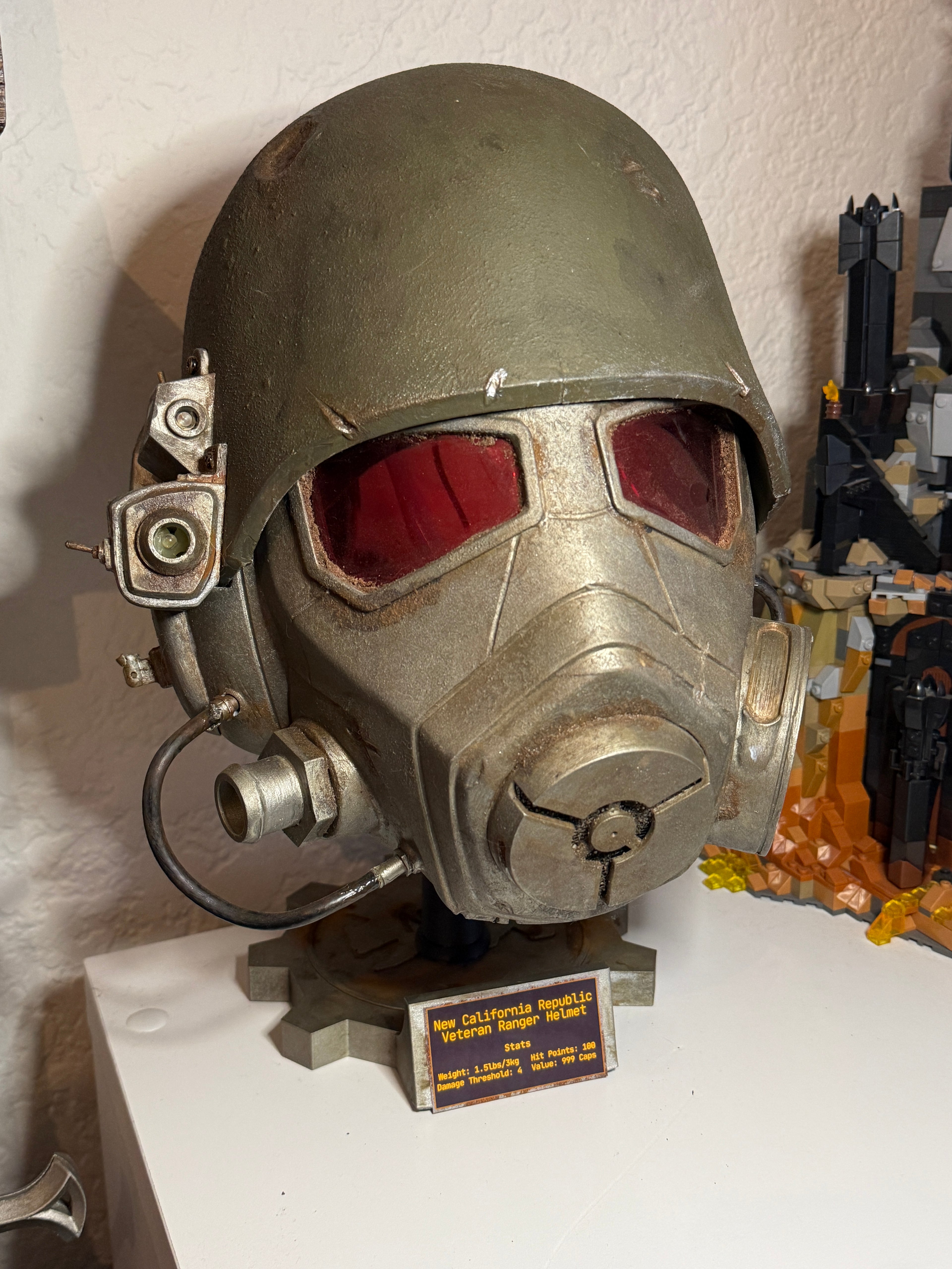 Fallout Style NCR Helmet Display Stand