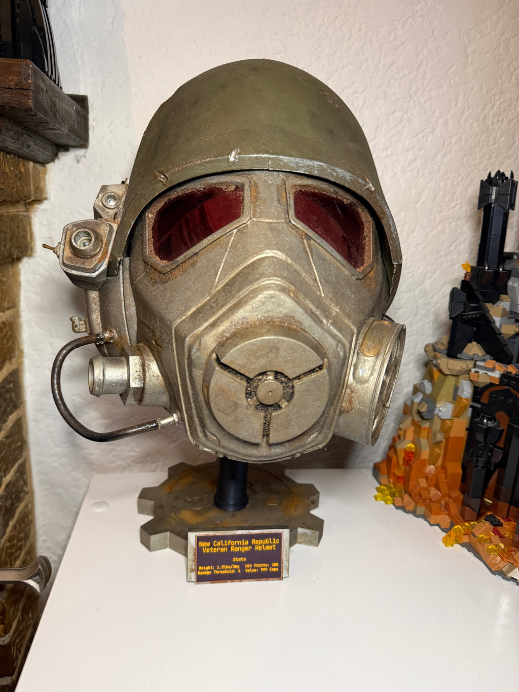 Fallout Style NCR Helmet Display Stand