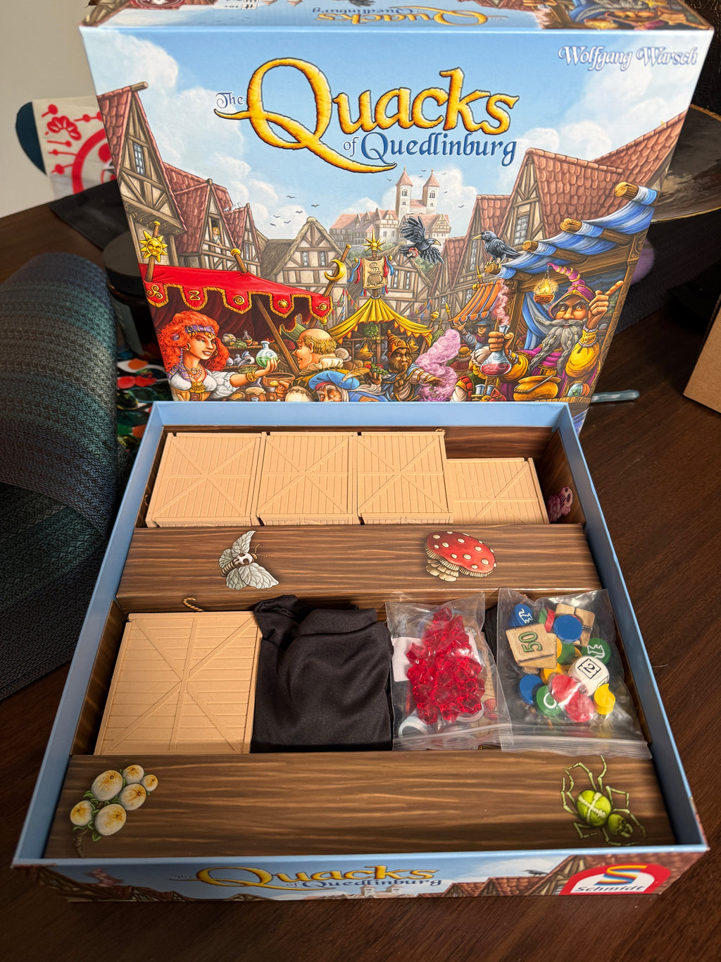 Quacks of Quedlinburg token boxes - wooden 3D printed organizers