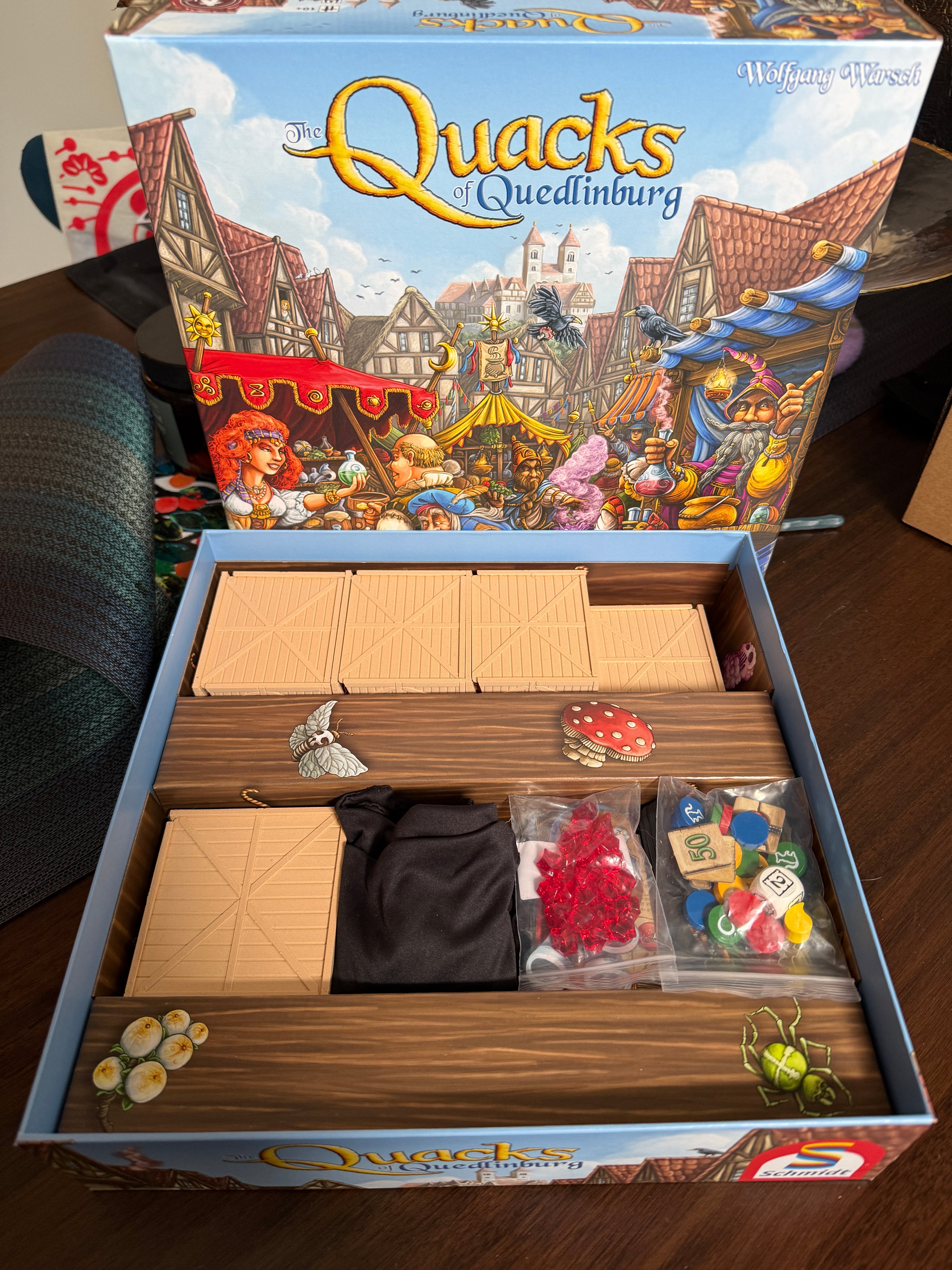 Quacks of Quedlinburg token boxes - wooden 3D printed organizers
